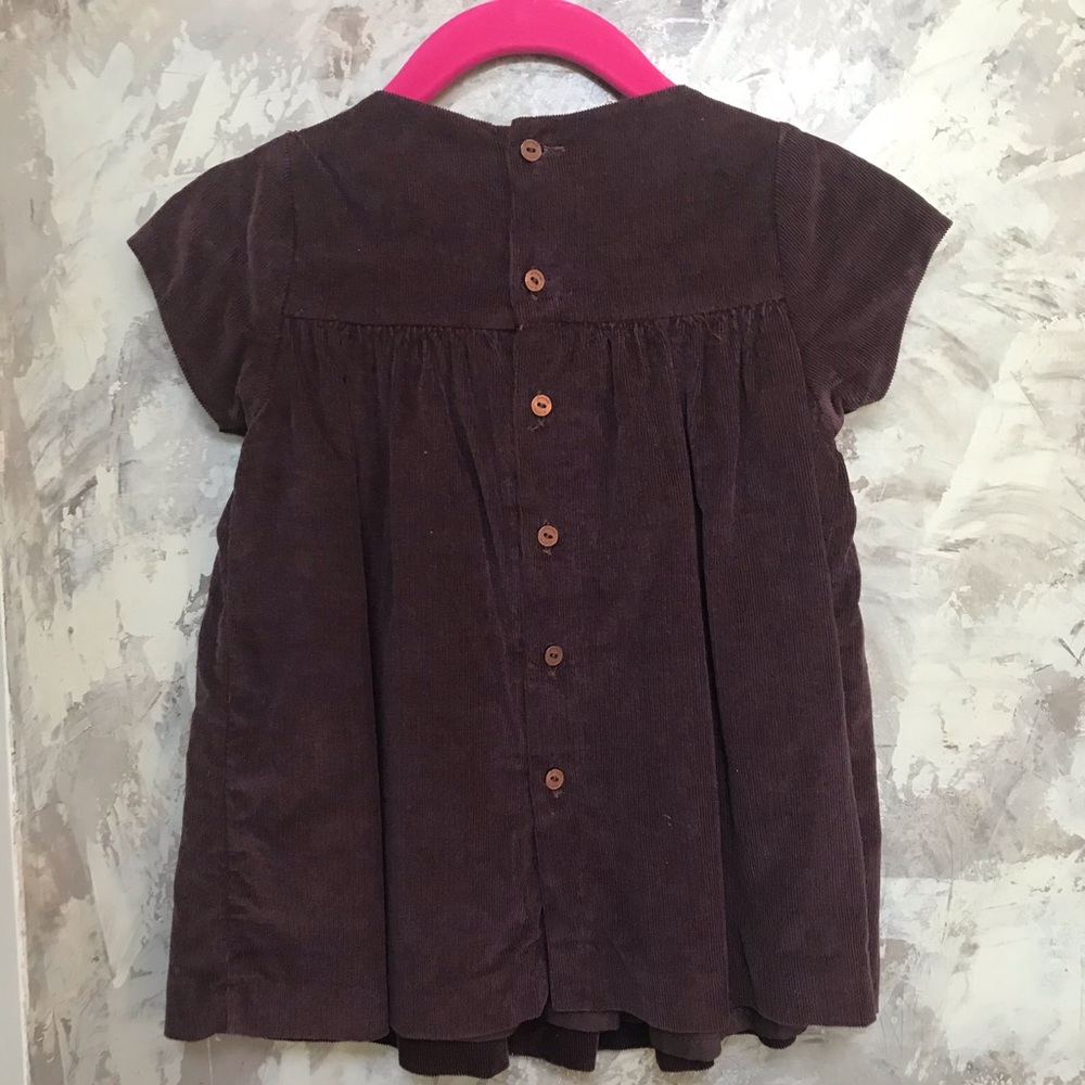 Jacadi brown dress, size 12 months. - Picture 2 of 3